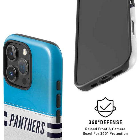 NFL Carolina Panthers White Striped iPhone 16 Pro Magsafe Impact Case